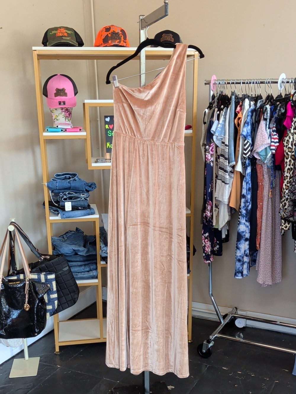 Baltic Born Tatiana Velvet Maxi Dress In Champagne
